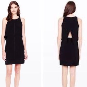 Club Monaco black silk open back dress.  Size 6.